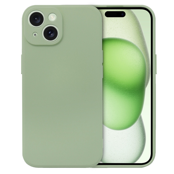 Case for iPhone 15 Plus, Silicone Lite, green