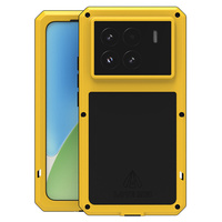 Love Mei Case for Xiaomi 15, armored with glass, yellow