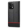 Flap case for Xiaomi Redmi Note 13 Pro 4G / Xiaomi Redmi Note 14S / Xiaomi Poco M6 Pro 4G, Carbon LC.IMEEKE, black