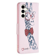 Flip case for Samsung Galaxy S23 FE, Wallet, Giraffe pink