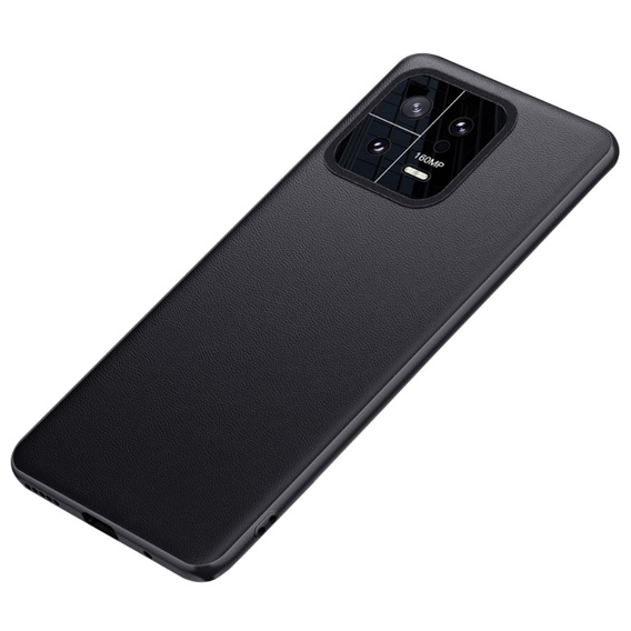Leather case for Xiaomi 13, leather hybrid, black
