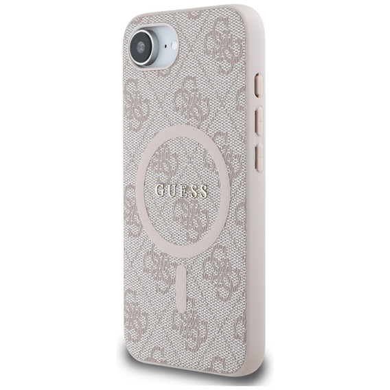 Guess HC MagSafe PU 4G Ring Classic Logo Case for iPhone 16e