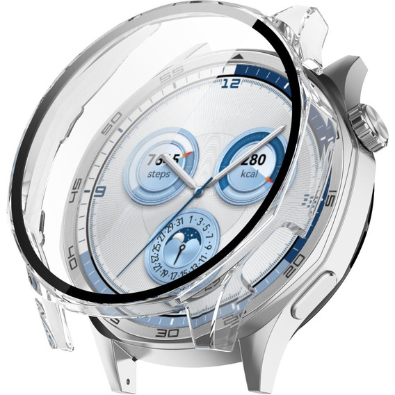 2in1 Case + Tempered Glass for Huawei Watch GT 5 46mm, transparent