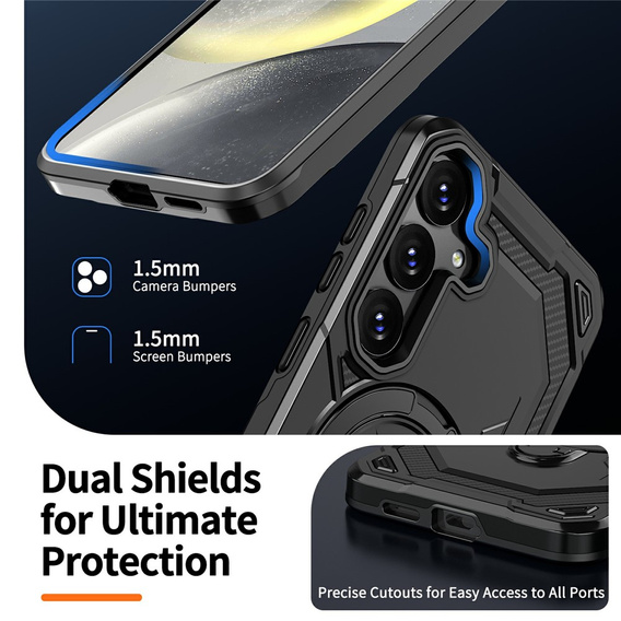 Magnetic case with stand for Samsung Galaxy A57 5G, black