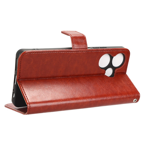 Flip case for Infinix Hot 30, Crazy Horse Wallet, brown