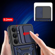 Armored Case for Samsung Galaxy A36, CamShield Slide, blue + Tempered Glass 9H