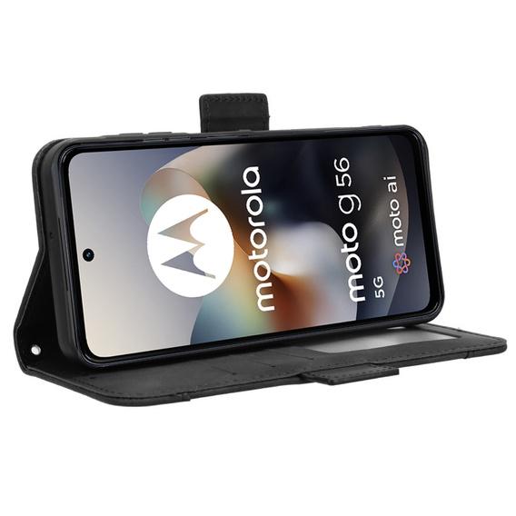 Flip case for Motorola Moto G56 5G, Card Slot, black