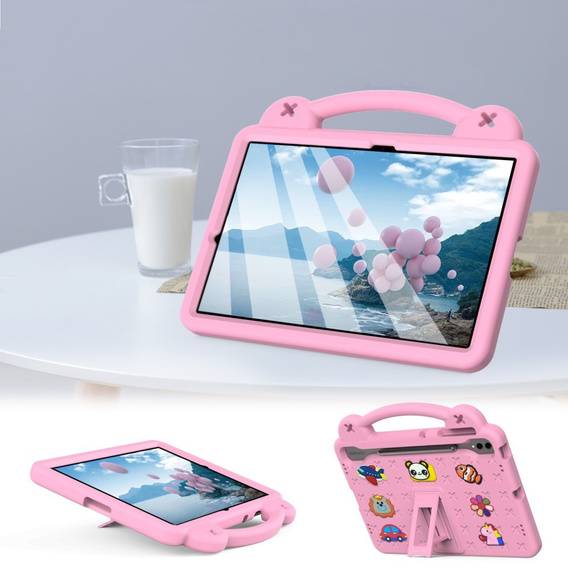 Children's case for Samsung Galaxy Tab S10+ Plus, Cute Patterns, with stand, pink