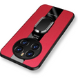 Case for Realme 12 Pro 5G / 12 Pro+ 5G, Leather Kickstand Ring, red