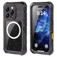 IP68 Waterproof Case for iPhone 16 Pro, SHELLBOX MagSafe, black