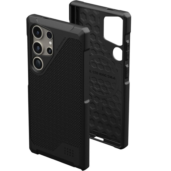 Urban Armor Gear Case for Samsung Galaxy S24 Ultra, Metropolis LT MagSafe Kevlar, black