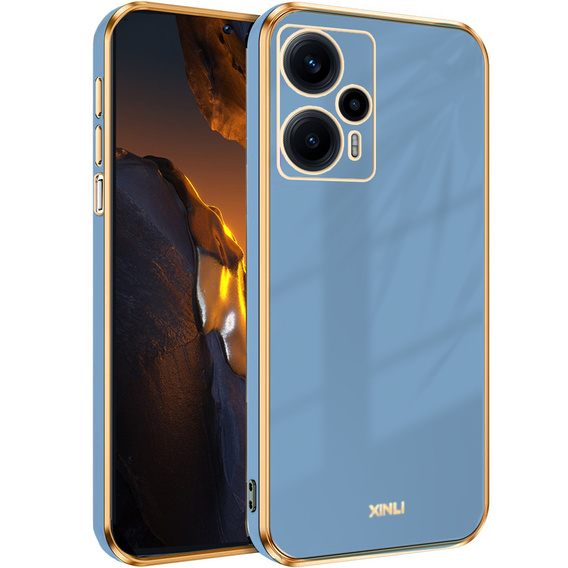 Case for Xiaomi Poco F5, Glamour CamShield, blue