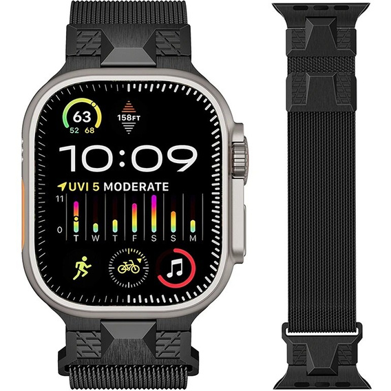 Milanese bracelet for Apple Watch 1/2/3/4/5/6/7/8/SE/ULTRA (42/44/45/49 MM) - Black