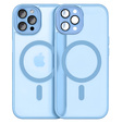 Case for iPhone 16 Pro Max, for MagSafe, ERBORD Matt Case, blue + Screen Glass