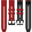 Silicone Strap for Garmin Fenix 7 / Forerunner 965 / 955 / 945 / 935, Red / Black