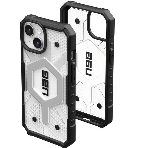 Urban Armor Gear Case for iPhone 15 Plus, Pathfinder MagSafe, transparent / black