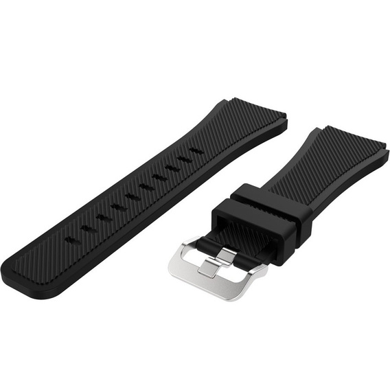 Silicone strap Twill Texture 22mm, Black