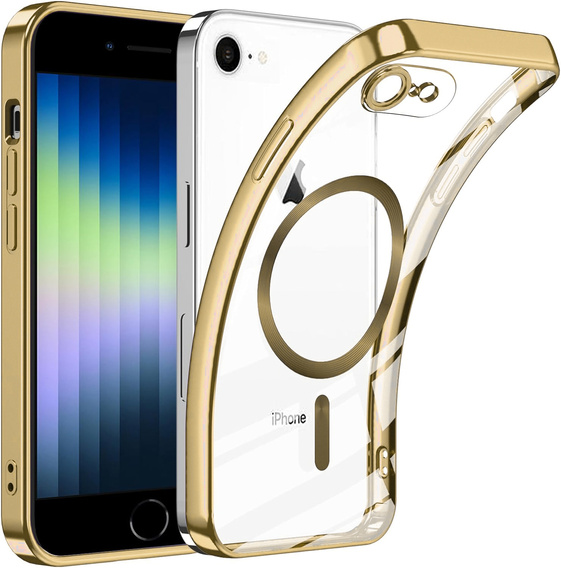 Case for iPhone 7 / 8, Electro MagSafe, gold + Screen Glass
