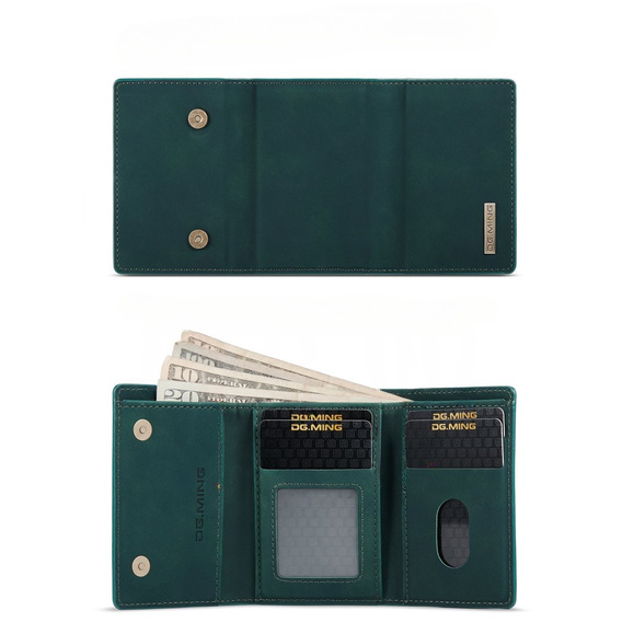 Case for Samsung Galaxy S23 Ultra, DG.MING 2in1, green