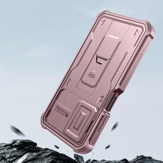 Armored case for Samsung Galaxy A15, Dexnor Full Body (Two Frames), pink