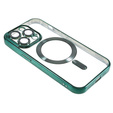 Case for iPhone 14 Pro Max, Electro MagSafe, green + Screen Glass