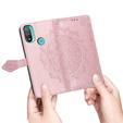 Flip case for Motorola Moto E20/E30/E40, Mandala, pink rose gold