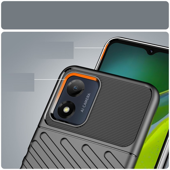 Case for Motorola Moto E13, Thunder, black