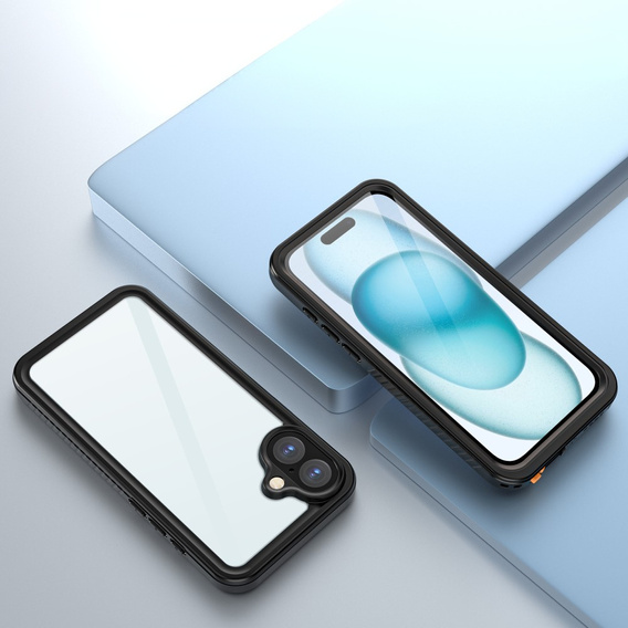 IP68 Waterproof Case for iPhone 16 Plus, black