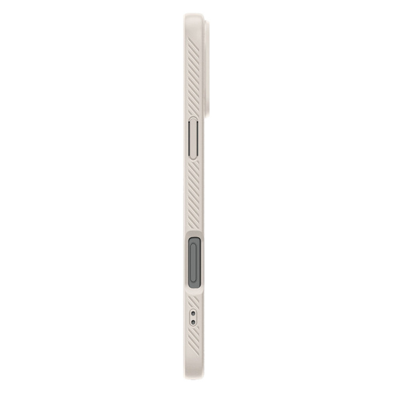 Spigen case for iPhone 16 Pro, Liquid Air, titanium + 9H Tempered Glass