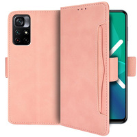 Flip case for Xiaomi Poco M4 Pro 5G / Redmi Note 11S 5G, Card Slot, pink