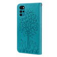 Flip case for Motorola Moto G22, tree, blue