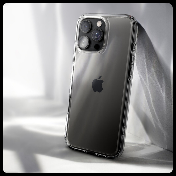 Spigen case for iPhone 16 Pro, Ultra Hybrid, transparent + 9H Tempered Glass
