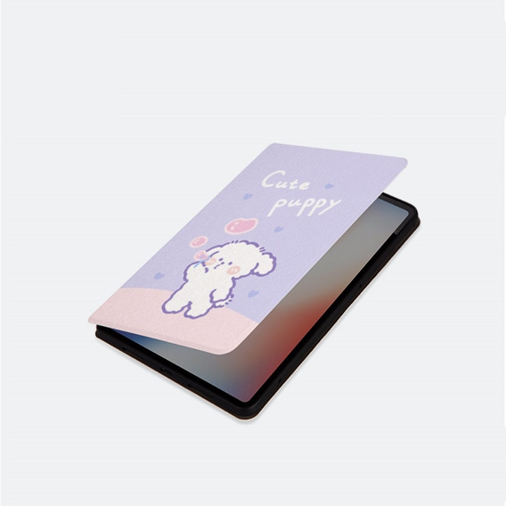 Flap case for Samsung Galaxy Tab A9+, bubble dog