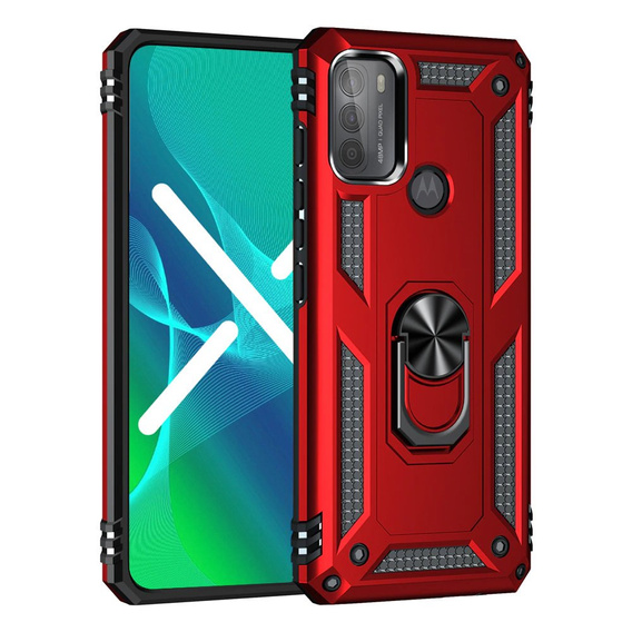 Armor Case for Motorola Moto G50, Nox Case Ring, red