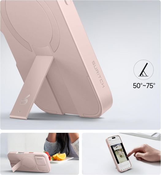 Case for iPhone 16 Pro, Suritch Shockproof, for MagSafe, pink