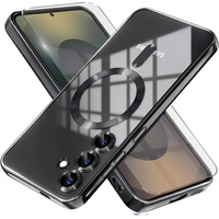 Case for Samsung Galaxy S25, Electro MagSafe, black + Screen Glass