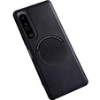 Case for Sony Xperia 10 V, Leather Hybrid MagSafe, black