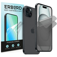 2x Privatizing Film for iPhone 15, ERBORD Anti-Spy Hydrogel Film
