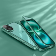 Case for iPhone 16, Magnetic Dual Glass, green