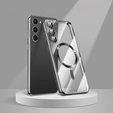 Case for Samsung Galaxy S21 FE, Electro MagSafe, black + Screen Glass