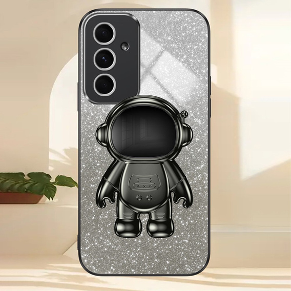 Case for Samsung Galaxy A55 5G, Glitter Astronaut, black