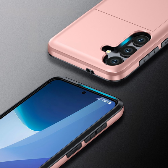 Case for Samsung Galaxy A56 5G, Sliding Card Holder, pink