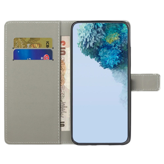 Flip case for Motorola Moto G53 5G / G23 / G13, Wallet, colorful jellyfish, black