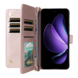 Crossbody Leather Wallet flip case for Oppo Reno 13F 5G, pink