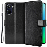 Flip case for Realme 10 4G, Split Leather, black