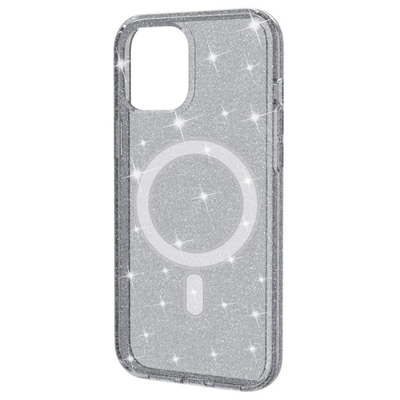 Case for iPhone 14 Pro, Dropproof MagSafe Glitter, black