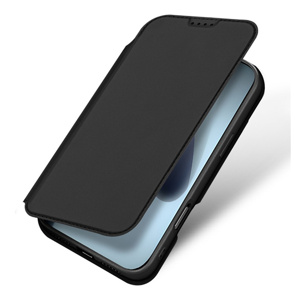Dux Ducis case for iPhone 17 Pro, Skin Pro, with flap, with card slot, black
