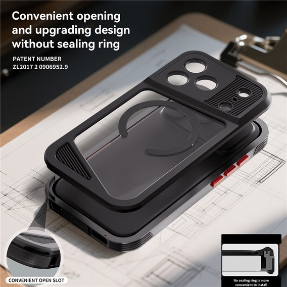 SHELLBOX GTM IP68 waterproof case with MagSafe for iPhone 17 Pro