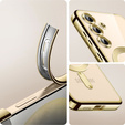 Case for Samsung Galaxy S24+ Plus, Electro MagSafe, gold + Screen Glass