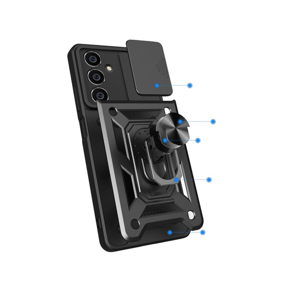Case for Samsung Galaxy A05s, CamShield Slide, black